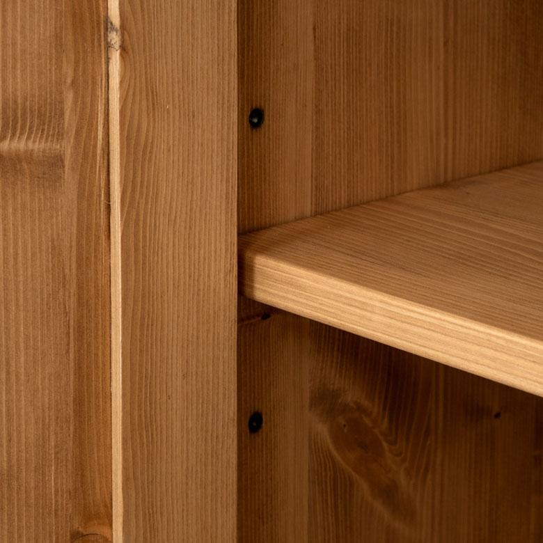 サイドボード 木製 引出し付き リビングボード 収納 天然木 ウッド パイン 引出し４杯 稼働棚 ナチュラル カントリー アンティーク調 リビング 91475 | ブランド登録なし | 13