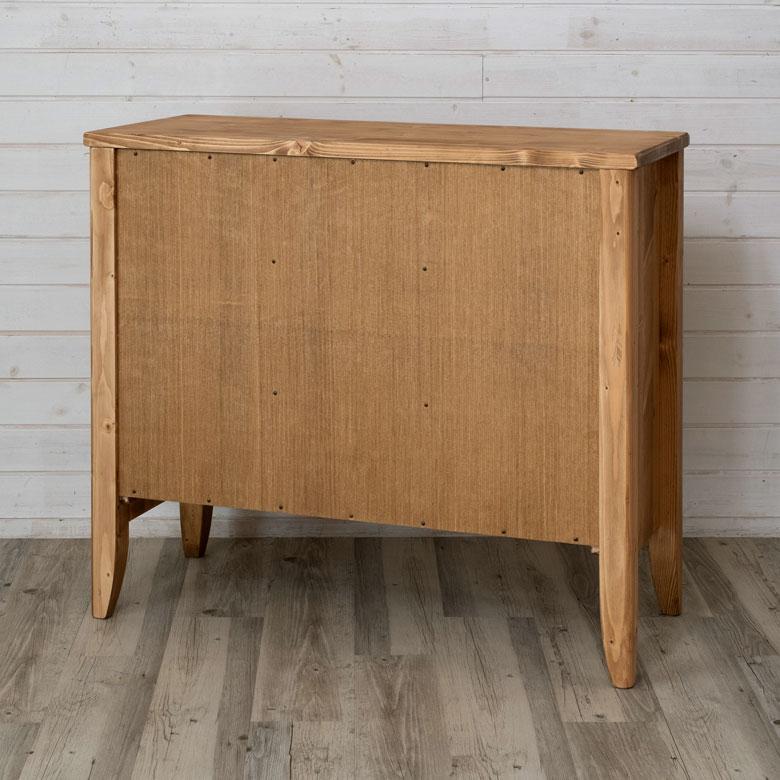 サイドボード 木製 引出し付き リビングボード 収納 天然木 ウッド パイン 引出し４杯 稼働棚 ナチュラル カントリー アンティーク調 リビング 91475 | ブランド登録なし | 19