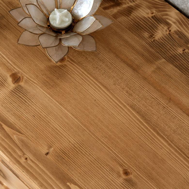 サイドボード 木製 引出し付き リビングボード 収納 天然木 ウッド パイン 引出し４杯 稼働棚 ナチュラル カントリー アンティーク調 リビング 91475 | ブランド登録なし | 09