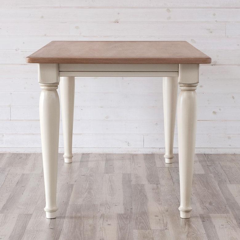 ダイニングテーブル 4人掛け 長方形 木製 幅150cm 奥行80cm ダイニング キッチン テーブル 4人用 アンティーク調 天然木 ナチュラル アイボリー 91478 | ブランド登録なし | 06