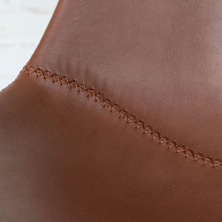 チェア スチール 座面高 45cm ダイニングチェア イス いす 椅子 レザー調 アイアン 革 合成皮革 ナチュラル シンプル ミッドセンチュリー 北欧 1人掛け 91482 | ブランド登録なし | 13