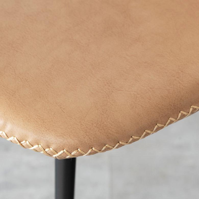 チェア スチール 座面高 45cm ダイニングチェア イス いす 椅子 レザー調 アイアン 革 合成皮革 ナチュラル シンプル ミッドセンチュリー 北欧 1人掛け 91482 | ブランド登録なし | 16