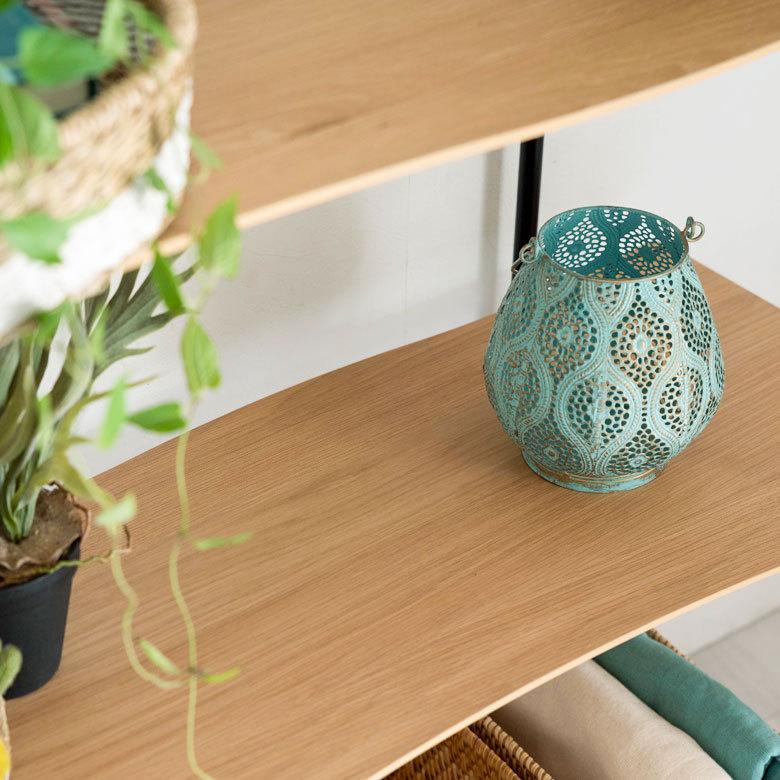 シェルフ 棚 3段 オープンシェルフ 天然木 スチール ナチュラル ブラウン W108cm シンプル 収納 91483 | ブランド登録なし | 06