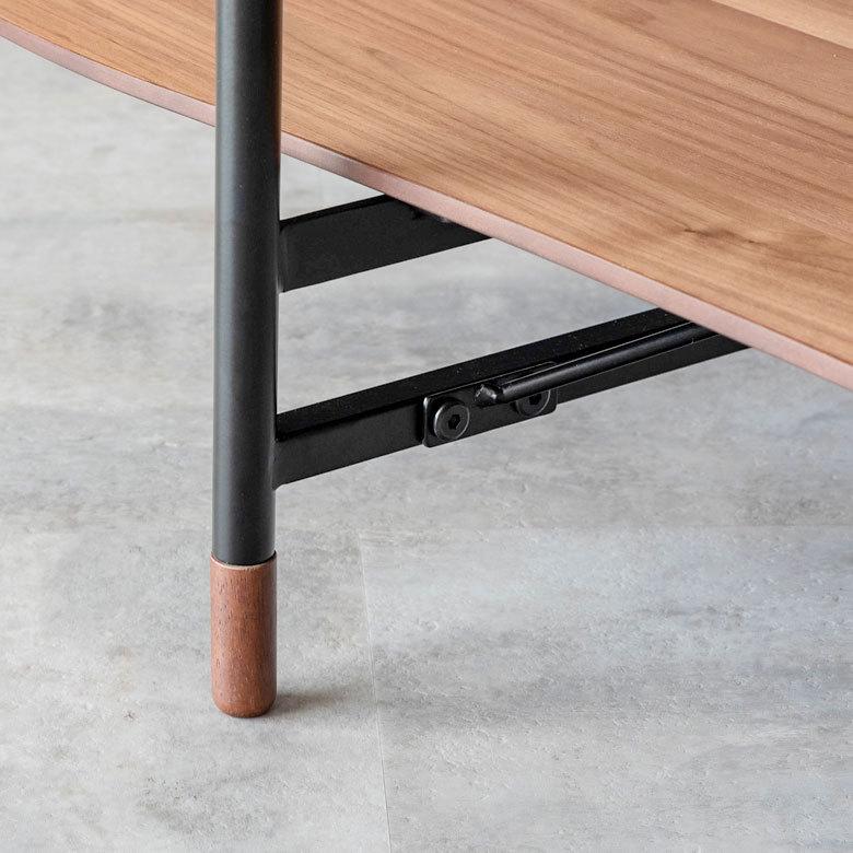 TV ロー ボード 木製 スチール ナチュラル ブラウン W 150cm D 41.5cm ラック オーディオボード AV シェルフ オープン シンプル 茶 こげ茶 リビング 収納 91485 | 東谷 | 13