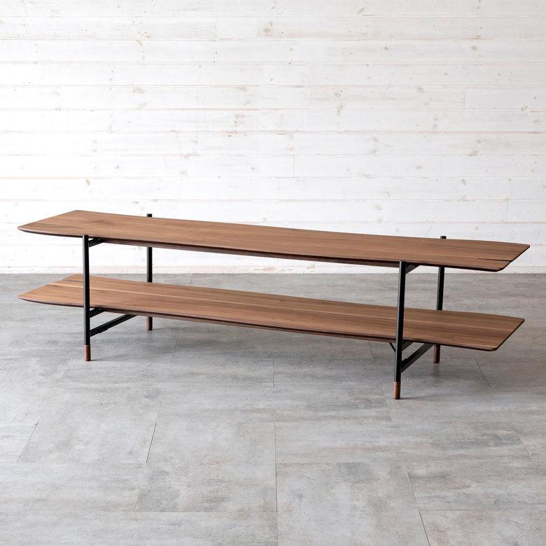 TV ロー ボード 木製 スチール ナチュラル ブラウン W 150cm D 41.5cm ラック オーディオボード AV シェルフ オープン シンプル 茶 こげ茶 リビング 収納 91485 | 東谷 | 10