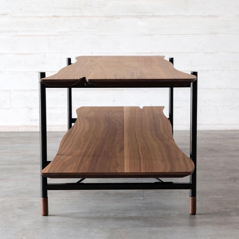 TV ロー ボード 木製 スチール ナチュラル ブラウン W 150cm D 41.5cm ラック オーディオボード AV シェルフ オープン シンプル 茶 こげ茶 リビング 収納 91485 | 東谷 | 11