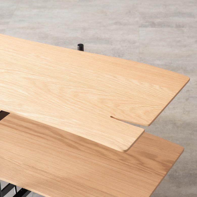 TVボード ローボード 木製 スチール ナチュラル ブラウン W 180 × D 41.5 ラック オープンラック オーディオボード AVラック シェルフ 91486 | ブランド登録なし | 12