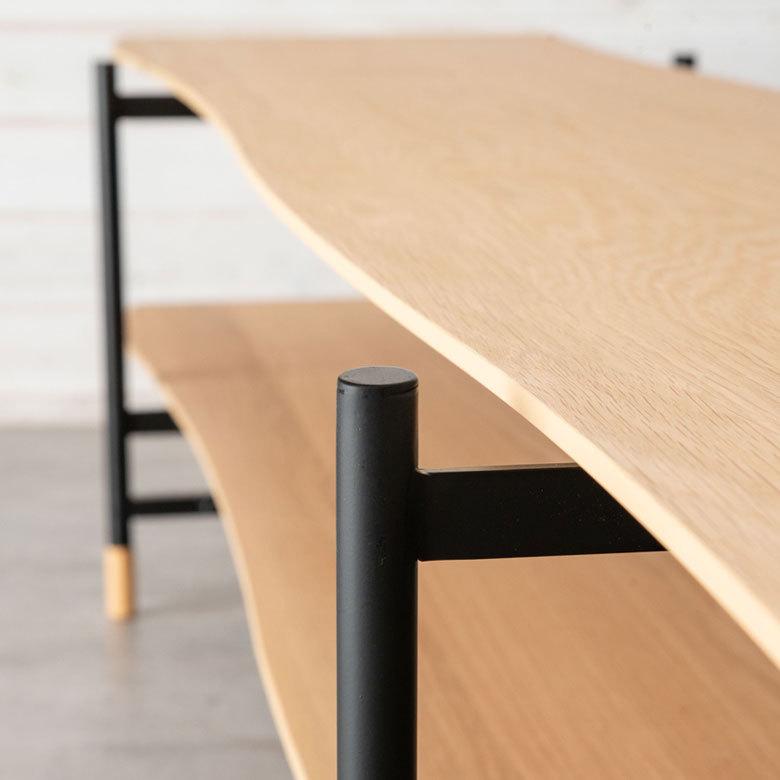 TVボード ローボード 木製 スチール ナチュラル ブラウン W 180 × D 41.5 ラック オープンラック オーディオボード AVラック シェルフ 91486 | ブランド登録なし | 14