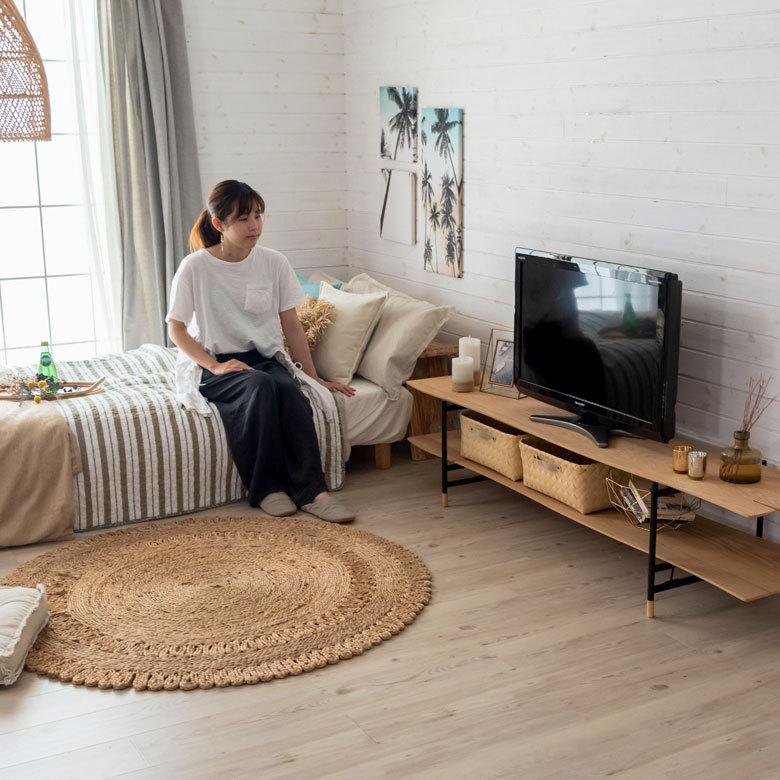 TVボード ローボード 木製 スチール ナチュラル ブラウン W 180 × D 41.5 ラック オープンラック オーディオボード AVラック シェルフ 91486 | ブランド登録なし | 18