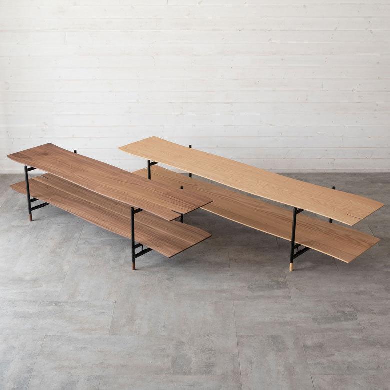 TVボード ローボード 木製 スチール ナチュラル ブラウン W 180 × D 41.5 ラック オープンラック オーディオボード AVラック シェルフ 91486 | ブランド登録なし | 19