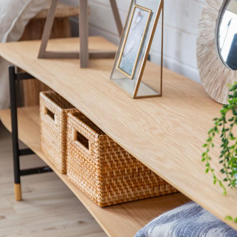 TVボード ローボード 木製 スチール ナチュラル ブラウン W 180 × D 41.5 ラック オープンラック オーディオボード AVラック シェルフ 91486 | ブランド登録なし | 06