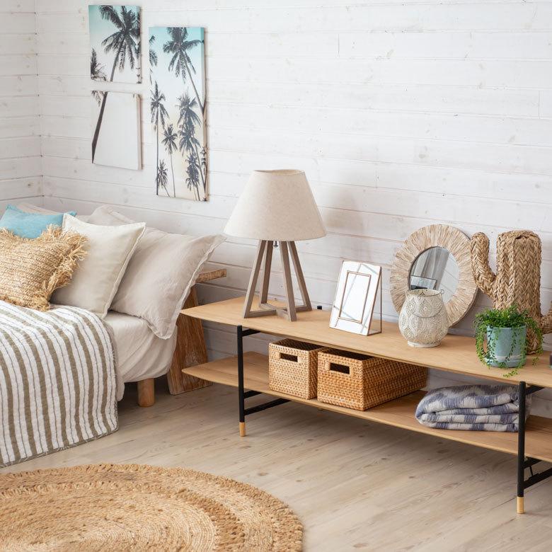 TVボード ローボード 木製 スチール ナチュラル ブラウン W 180 × D 41.5 ラック オープンラック オーディオボード AVラック シェルフ 91486 | ブランド登録なし | 09