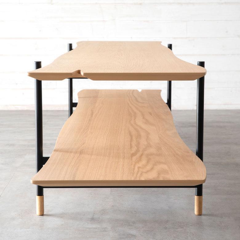 TVボード ローボード 木製 スチール ナチュラル ブラウン W 180 × D 41.5 ラック オープンラック オーディオボード AVラック シェルフ 91486 | ブランド登録なし | 11