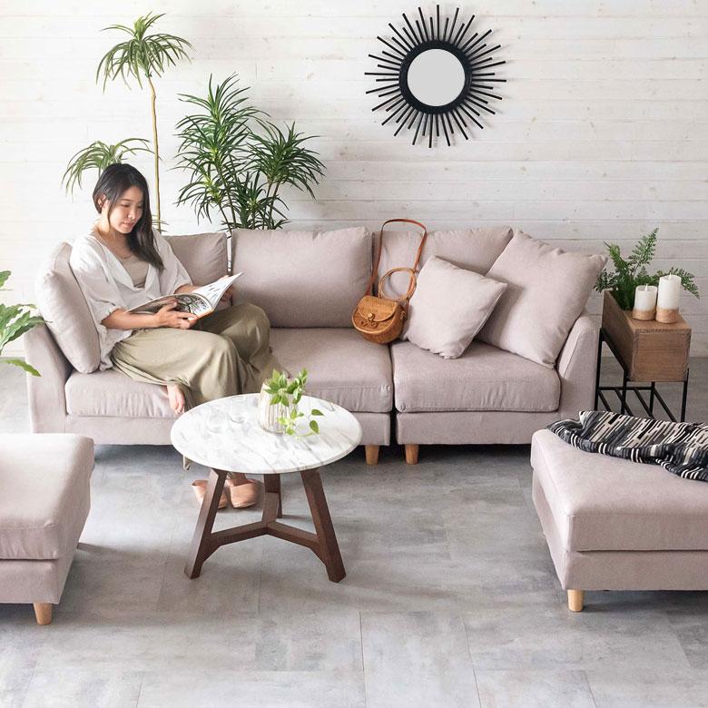 ソファ ソファセット カウチ コーナー オットマン 2人掛け 肘掛付き 3P 4P 5P シンプル カジュアル 肘掛け アーム付き 91491 | 東谷 | 15