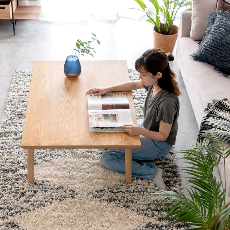 こたつ コタツ テーブル 長方形 木製 W 105 × D 75 ナチュラル