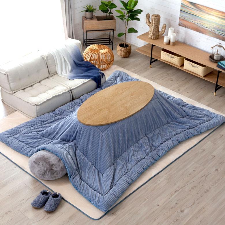 こたつ コタツ テーブル オーバル メラミン樹脂  W 120  D 60 ナチュラル ブラウン こたつ本体 コタツ本体 センターテーブル 木目調 シンプル おしゃれ 91493 | ブランド登録なし | 03