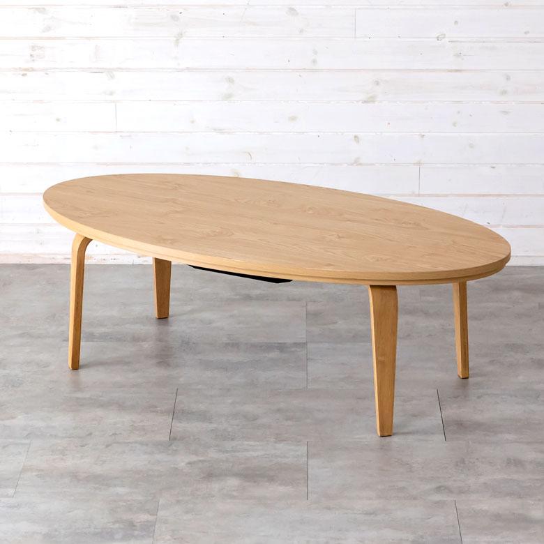 こたつ コタツ テーブル オーバル メラミン樹脂  W 120  D 60 ナチュラル ブラウン こたつ本体 コタツ本体 センターテーブル 木目調 シンプル おしゃれ 91493 | ブランド登録なし | 19