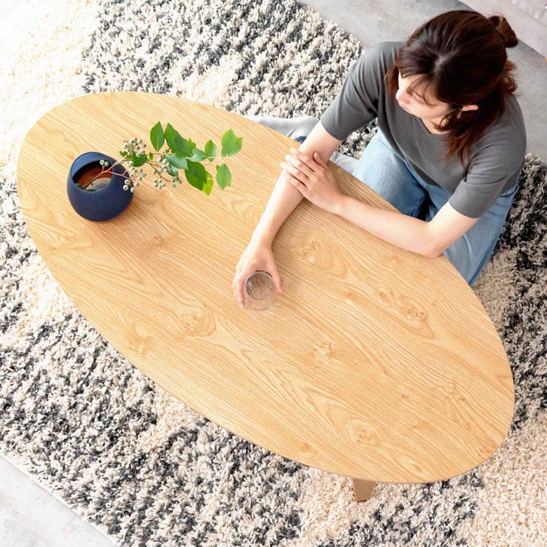 こたつ コタツ テーブル オーバル メラミン樹脂  W 120  D 60 ナチュラル ブラウン こたつ本体 コタツ本体 センターテーブル 木目調 シンプル おしゃれ 91493 | ブランド登録なし | 06