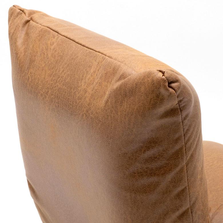 座椅子 リクライニング フロアソファ キャメル ブラウン 1人掛け コンパクト いす カジュアル 折りたたみ 無地 省スペース 91494 | ブランド登録なし | 15