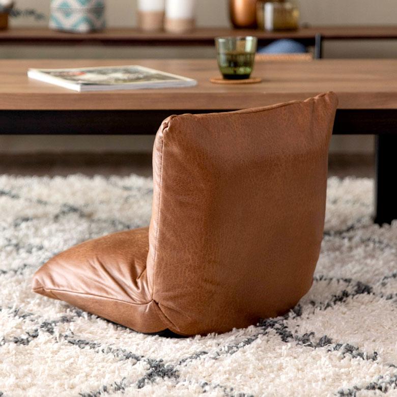 座椅子 リクライニング フロアソファ キャメル ブラウン 1人掛け コンパクト いす カジュアル 折りたたみ 無地 省スペース 91494 | ブランド登録なし | 18