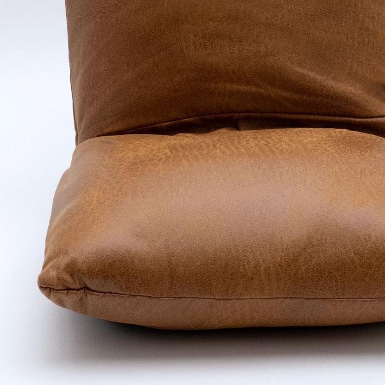 座椅子 リクライニング フロアソファ キャメル ブラウン 1人掛け コンパクト いす カジュアル 折りたたみ 無地 省スペース 91494 | ブランド登録なし | 02