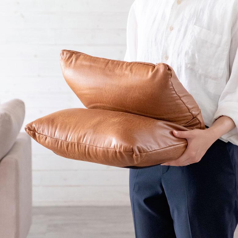 座椅子 リクライニング フロアソファ キャメル ブラウン 1人掛け コンパクト いす カジュアル 折りたたみ 無地 省スペース 91494 | ブランド登録なし | 03