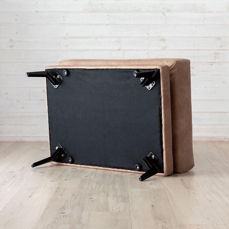 オットマン 足置き クロスレザー ポリエステル 正方形 幅約77cm  合皮 スツール フットレスト 91497 | 東谷 | 18