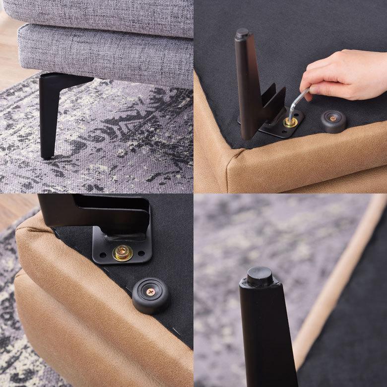 オットマン 足置き クロスレザー ポリエステル 正方形 幅約77cm  合皮 スツール フットレスト 91497 | 東谷 | 19