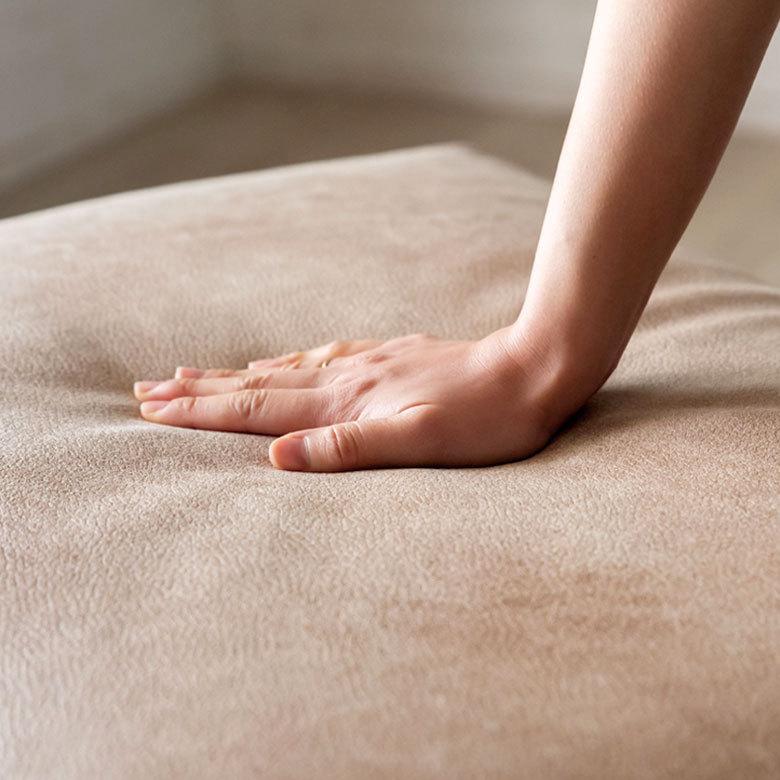 オットマン 足置き クロスレザー ポリエステル 正方形 幅約77cm  合皮 スツール フットレスト 91497 | 東谷 | 07