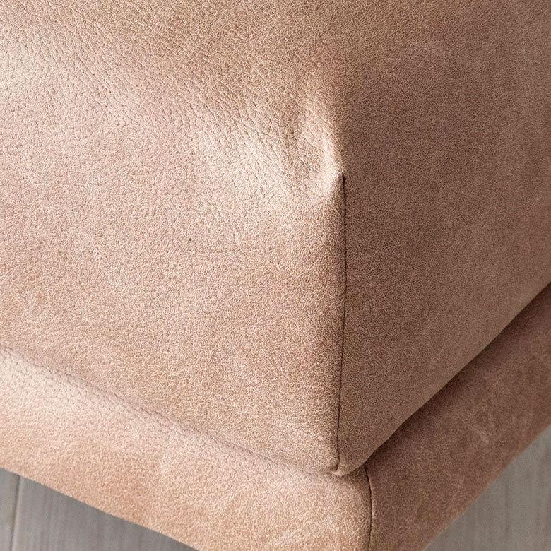 オットマン 足置き クロスレザー ポリエステル 正方形 幅約77cm  合皮 スツール フットレスト 91497 | 東谷 | 09