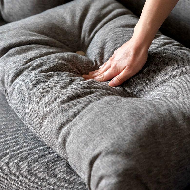 ソファ 2人掛け 2P ファブリック W144cm グレー クッション付き 省スペース 北欧おしゃれ 91498 | 東谷 | 04