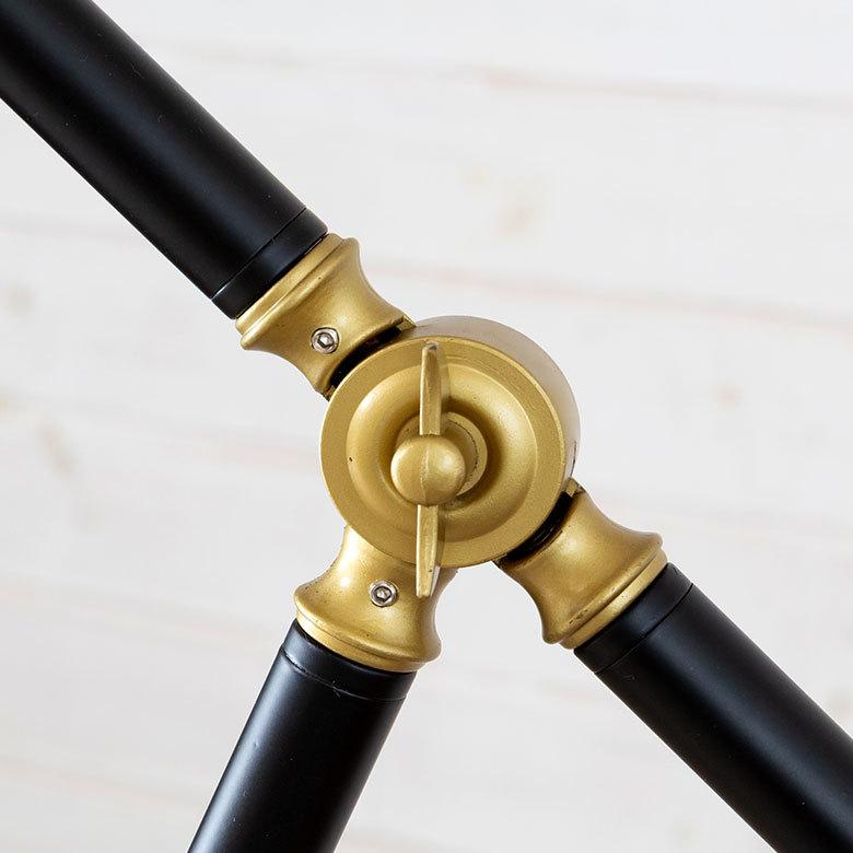 フロア ライト スタンド 高さ 角度 調節 電球 ブラック ゴールド ランプ E26 60W エジソン球 スポット 直径15cm 筒形シェード おしゃれ ホテル リゾート 91499 | 東谷 | 13