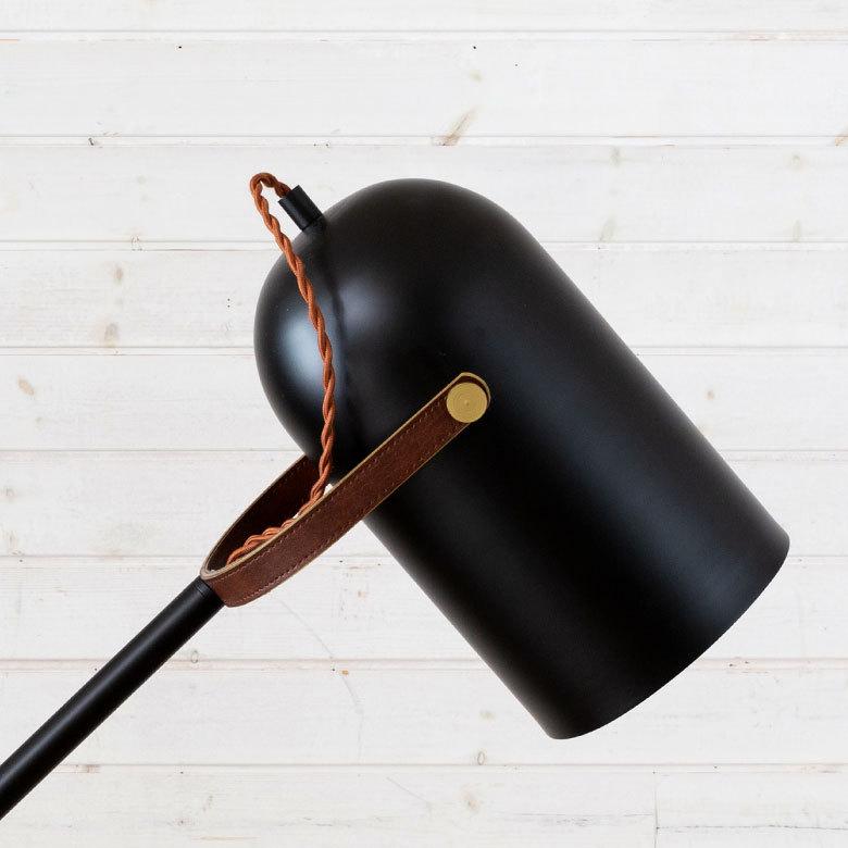 フロア ライト スタンド 高さ 角度 調節 電球 ブラック ゴールド ランプ E26 60W エジソン球 スポット 直径15cm 筒形シェード おしゃれ ホテル リゾート 91499 | 東谷 | 16