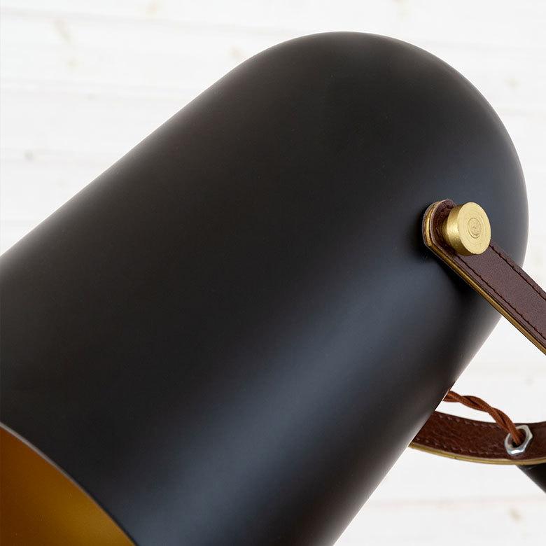 フロア ライト スタンド 高さ 角度 調節 電球 ブラック ゴールド ランプ E26 60W エジソン球 スポット 直径15cm 筒形シェード おしゃれ ホテル リゾート 91499 | 東谷 | 02