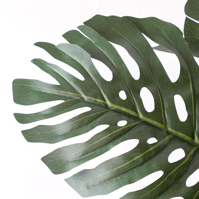 フェイクグリーン モンステラ 高さ約100 cm  鉢付き 観葉植物 インテリアグリーン ポット付き ボタニカル インテリア カフェ 91504 | ブランド登録なし | 07
