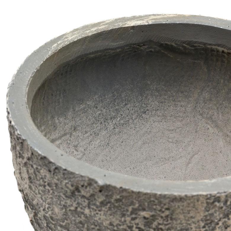 プランター ストーン風 直径約25cm 高さ約20cm グレー 酸化マグネシウム 鉢 植木鉢 底穴付き 6号 7号 北欧 おしゃれ スタイリッシュ 91505 | ブランド登録なし | 11
