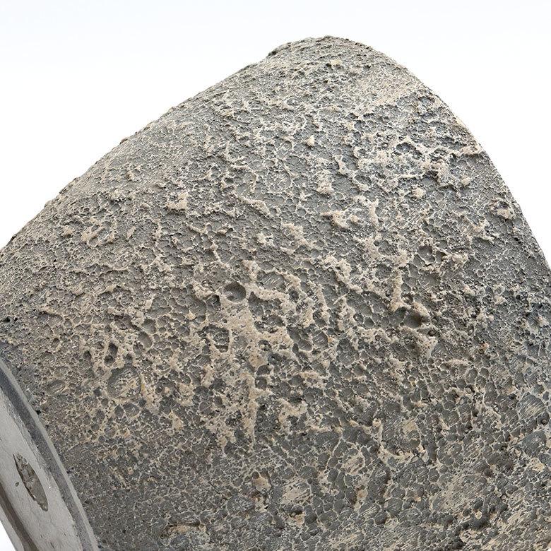 プランター ストーン風 直径約25cm 高さ約20cm グレー 酸化マグネシウム 鉢 植木鉢 底穴付き 6号 7号 北欧 おしゃれ スタイリッシュ 91505 | ブランド登録なし | 03