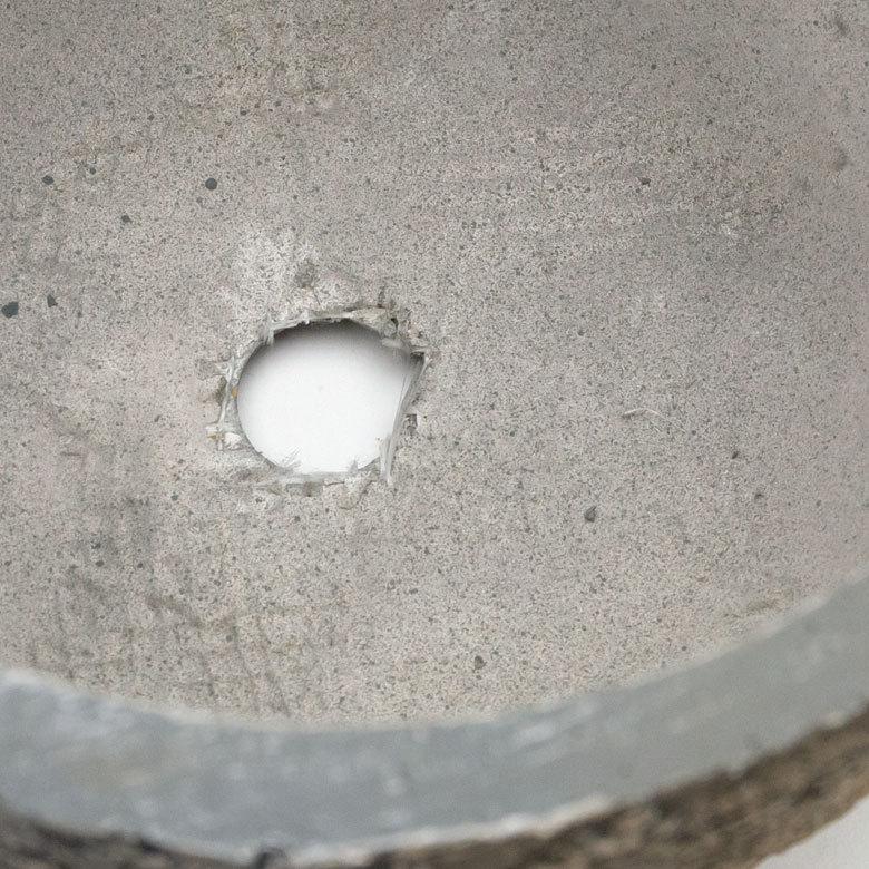 プランター ストーン風 直径約25cm 高さ約20cm グレー 酸化マグネシウム 鉢 植木鉢 底穴付き 6号 7号 北欧 おしゃれ スタイリッシュ 91505 | ブランド登録なし | 09