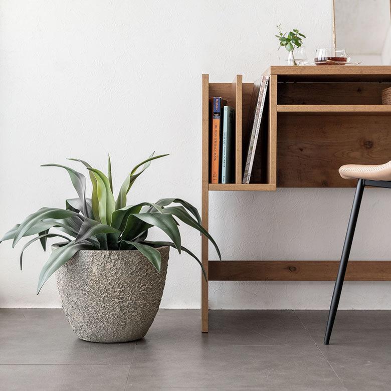 プランター ストーン風 直径約31cm 高さ約25cm グレー 酸化マグネシウム 鉢 植木鉢 底穴付き 8号 9号 北欧 おしゃれ スタイリッシュ 91506 | ブランド登録なし | 10