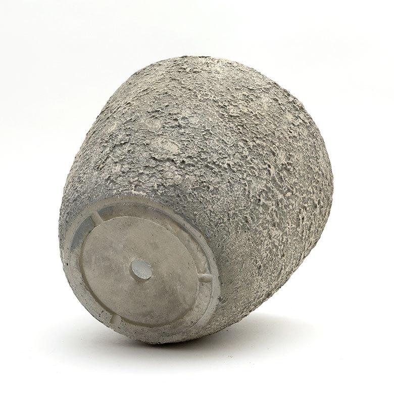 プランター ストーン風 直径約31cm 高さ約25cm グレー 酸化マグネシウム 鉢 植木鉢 底穴付き 8号 9号 北欧 おしゃれ スタイリッシュ 91506 | ブランド登録なし | 13