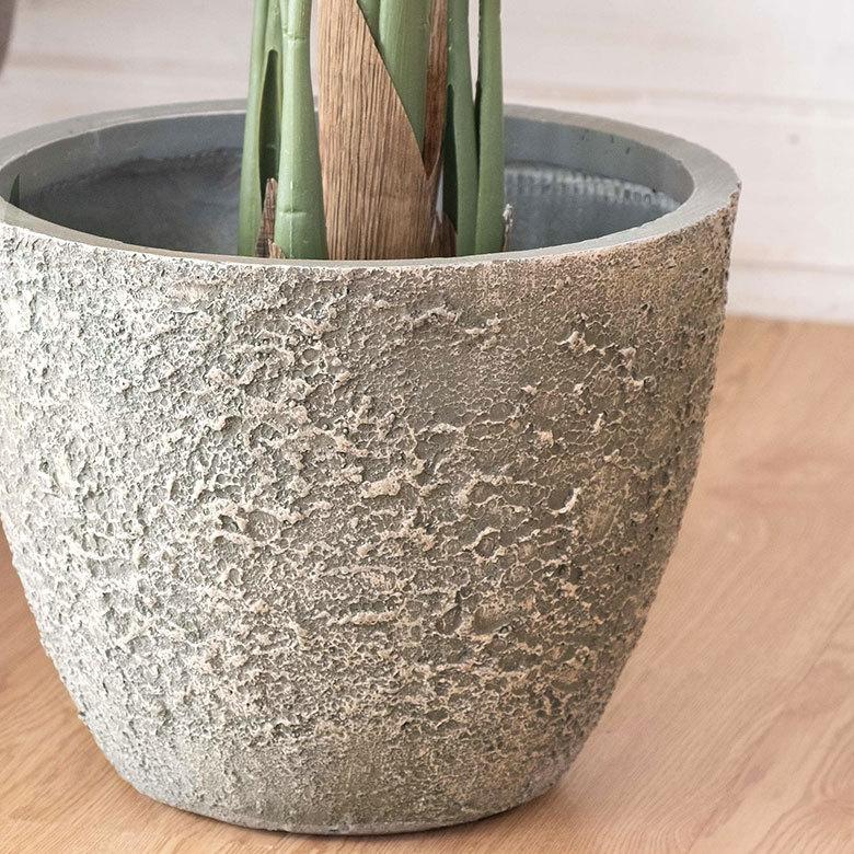 プランター ストーン風 直径約31cm 高さ約25cm グレー 酸化マグネシウム 鉢 植木鉢 底穴付き 8号 9号 北欧 おしゃれ スタイリッシュ 91506 | ブランド登録なし | 14