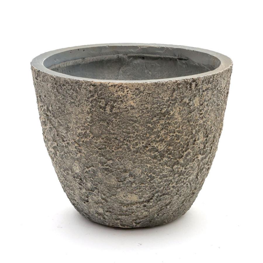 プランター ストーン風 直径約31cm 高さ約25cm グレー 酸化マグネシウム 鉢 植木鉢 底穴付き 8号 9号 北欧 おしゃれ スタイリッシュ 91506 | ブランド登録なし | 20