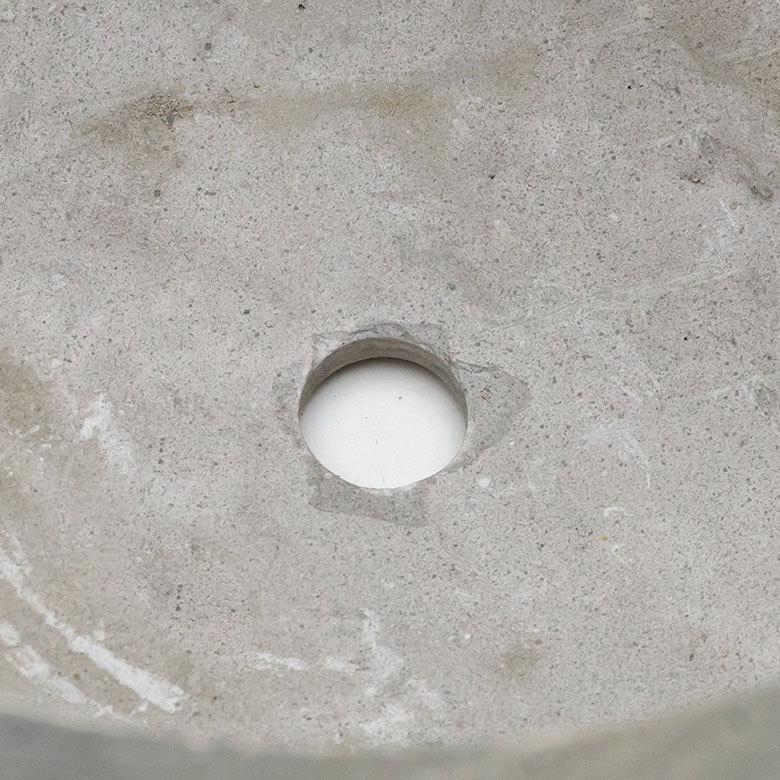 プランター ストーン風 直径約31cm 高さ約25cm グレー 酸化マグネシウム 鉢 植木鉢 底穴付き 8号 9号 北欧 おしゃれ スタイリッシュ 91506 | ブランド登録なし | 06