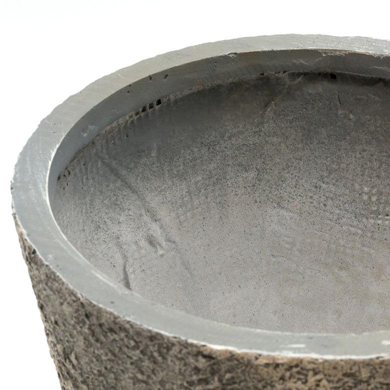 プランター ストーン風 直径約31cm 高さ約25cm グレー 酸化マグネシウム 鉢 植木鉢 底穴付き 8号 9号 北欧 おしゃれ スタイリッシュ 91506 | ブランド登録なし | 09