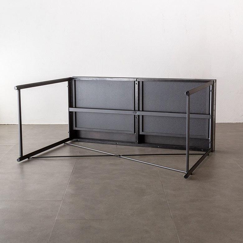 デスク パソコンデスク スチール 木製 W 100 × D 45 × H 73 cm ブラック ナチュラル 引出し付き モノトーン リモートワーク 91507 | ブランド登録なし | 17