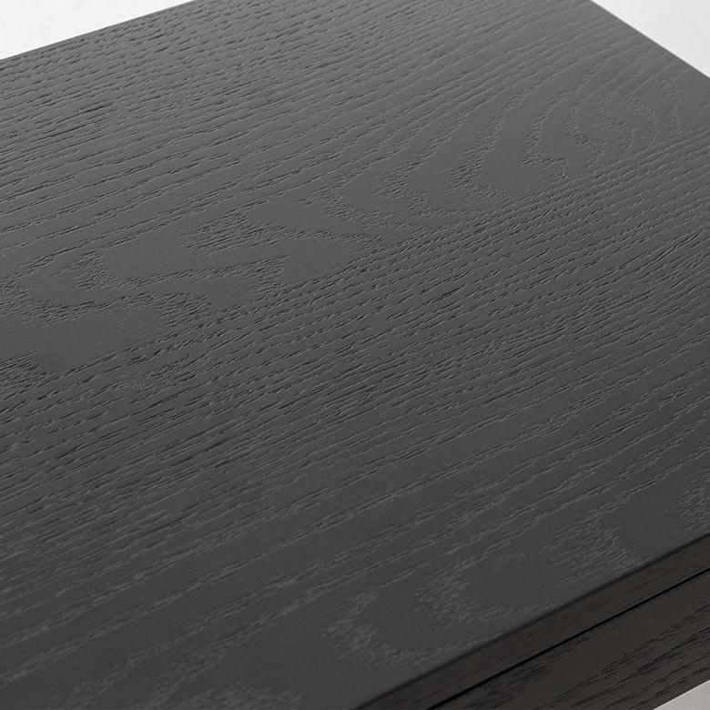 デスク パソコンデスク スチール 木製 W 45 × D 34 × H 61.5 cm  ブラック ナチュラル 引出し付き モノトーン リモートワーク 91508 | ブランド登録なし | 04