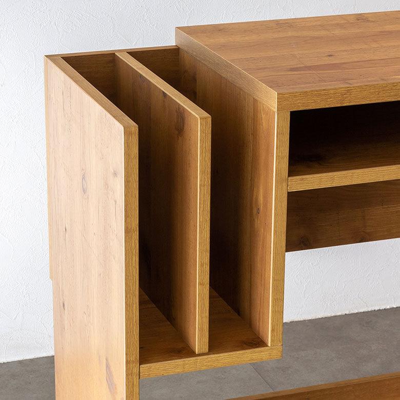 デスク 木製 W約90cm コンセント付き ブラウン パソコンデスク 机 PC スリム ウッド 収納 おしゃれ シンプル ナチュラル 在宅勤務 リモートワーク 91509 | ブランド登録なし | 13