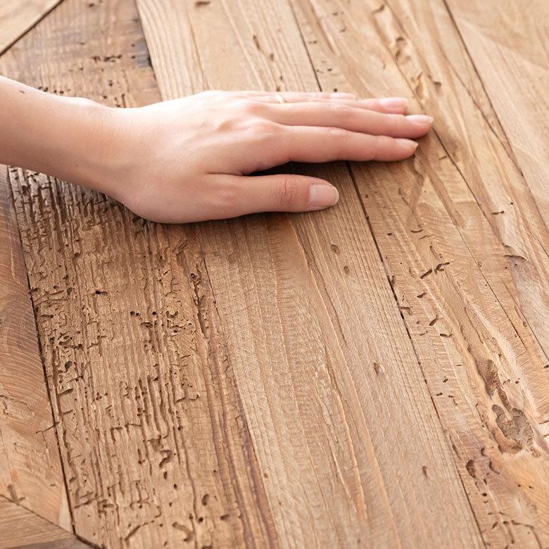 ローテーブル 大型 古材 センターテーブル テーブル 天然木 木製 W約100cm 正方形 床座 シンプル 北欧 91510 | ブランド登録なし | 07