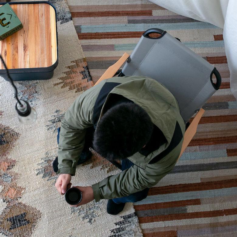 折り畳み式 ロータイプ 1人掛け ブラウン グレー いす アウトドア用品 ロースタイル キャンプ おしゃれ ポータブル 91511 | ブランド登録なし | 20