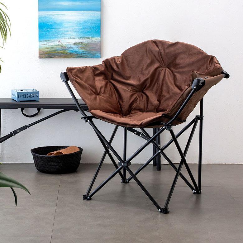 折り畳み式 ワンタッチ 1人掛け ブラウン ブラック いす 袋付き アウトドア用品 コンパクト キャンプ おしゃれ ポータブル 91513 | ブランド登録なし | 12